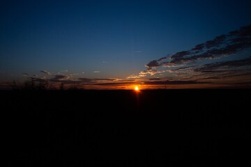 sunset on the road