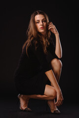 Naklejka premium Studio fashion portrait