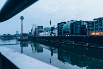 Fototapeta premium Medienhafen Düsseldorf Panorama