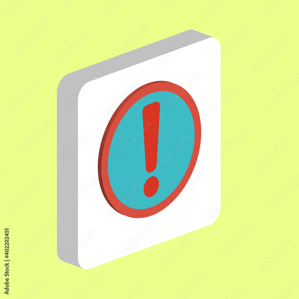 Poster exclamation simple vector icon. illustration symbol design template for web mobile ui element. perfe