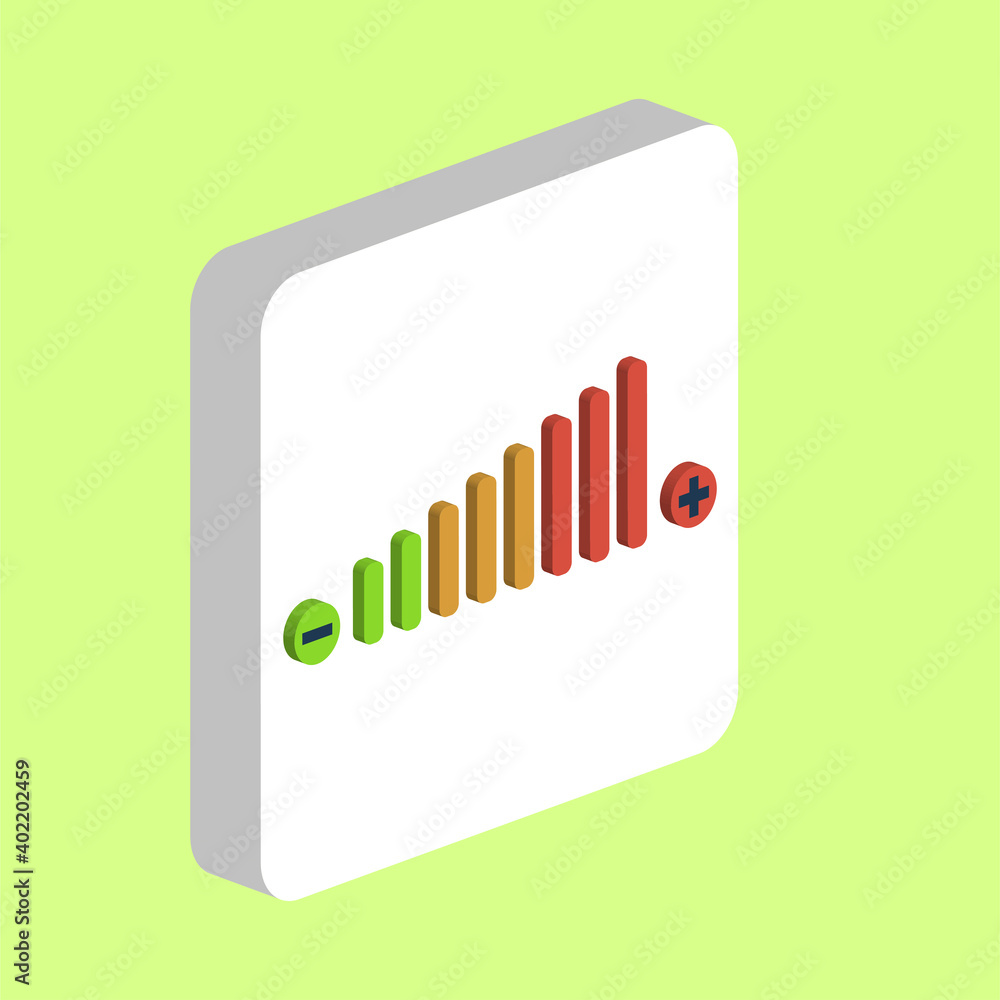 Poster volume adjustment simple vector icon. illustration symbol design template for web mobile ui element.