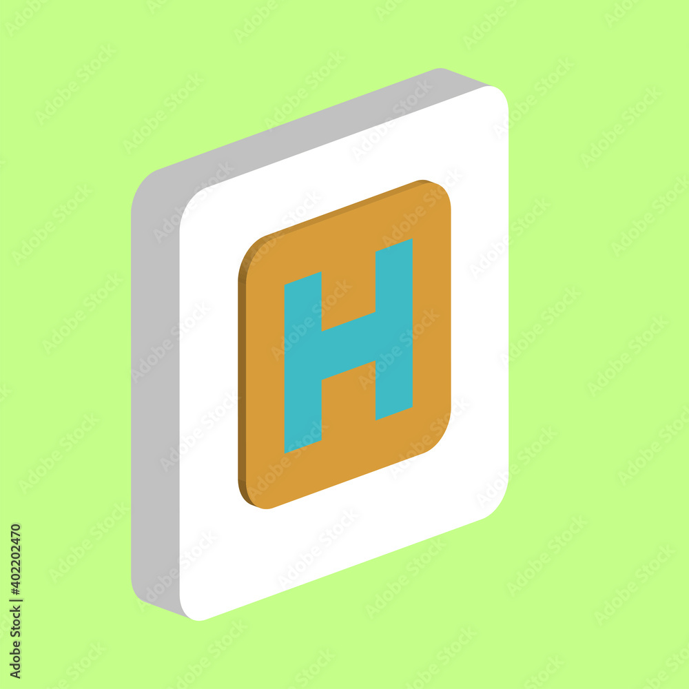 Poster helipad simple vector icon. illustration symbol design template for web mobile ui element. perfect c