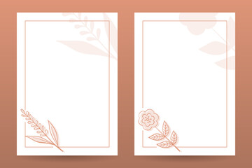 Vector Illustration of  Floral Frame Border Background Template, Paper Size, and Ready to Print for Wedding, Greeting, Menu, Card, and others.