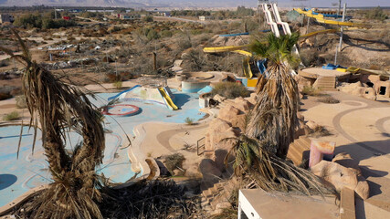 Closed Abandoned water park Aerial view, Dead sea, Israel
apocalyptic Vision From Israel Closeed...