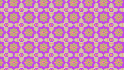 Patrón de flor estrella - rosa y verde  