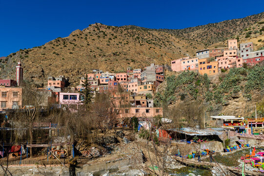 Small Mountain Berber Village In Al Haouz Province, Morocco