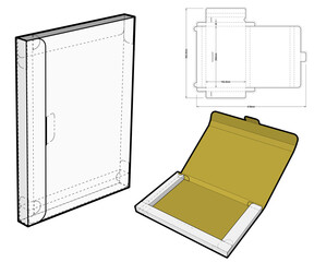 Packaging Envelope and Die-cut Pattern. The .eps file is full scale and fully functional. Prepared for real cardboard production.
