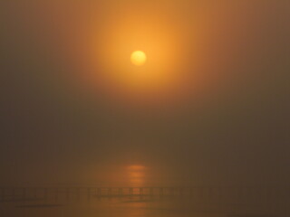 Orange Sunrise on the Beach