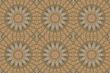 Vintage ceramic tiles with oriental pattern. Antique ornament and background