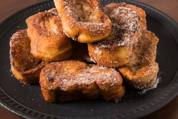 Traditional Christmas french toast also known in Brazil as 'Rabanada'.  traditional Brazilian food...