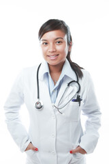 Fototapeta premium A professional asian female doctor