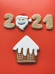 Safe Christmas celebration conceptual background