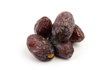 Dried dates fruits isolated on white background