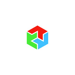 Hexagon sign for logo company. a modern vector design