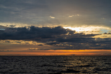 sunset over the sea