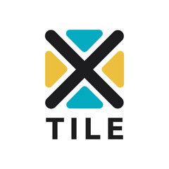 Fototapeta premium Vector logo of tiles, floors and repairs