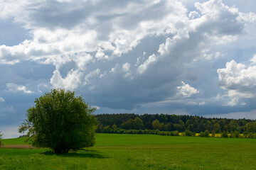 landscape before the storm, Pilsen region, Czechia