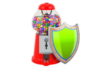 Gum dispencer with shield, 3D rendering