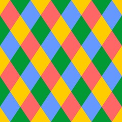 Seamless pattern with rhombuses of different colors. Vector design.