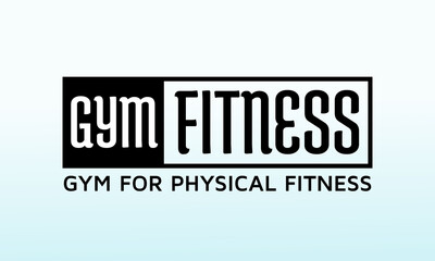 Black and white vector fitness logo design, dumbbell icon, Fitness Logo Stock Vector Illustration, Gym Logo Vector Art and Graphics