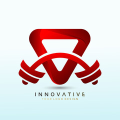 Letter V fitness vector logo design, dumbbell icon, Fitness Logo Stock Vector Illustration, Gym Logo Vector Art and Graphics