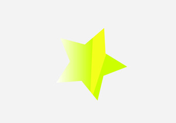 Shining yellow star. Vector illustration
