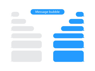 Obraz premium Message bubbles chat vector. Message bubbles design template for messenger chat or website. Vector template messages bubbles chat icons.