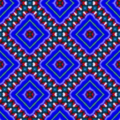 Seamless pattern with symmetric geometric ornament. 