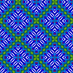 Seamless pattern with symmetric geometric ornament. 