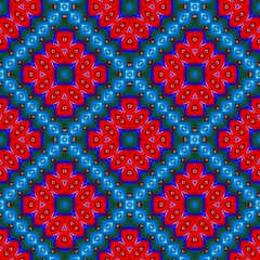 Seamless pattern with symmetric geometric ornament. 
