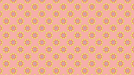 Patrón de flores soles - rosa