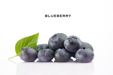 Fresh blueberry on white background