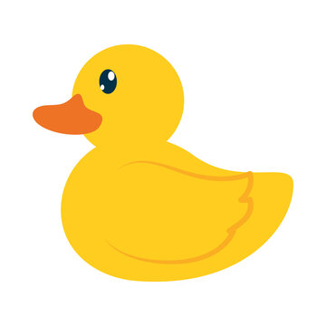 cartoon duck icon, colorful design
