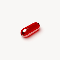 medicine gel capsule isolated on white background. 3d render