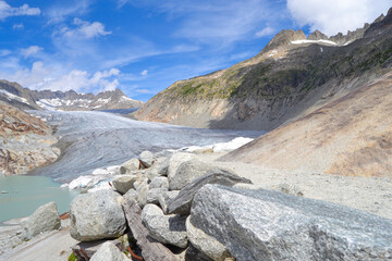 The Rhone glacier in Switzerland