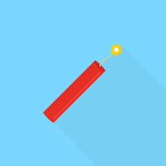 Dynamite bomb icon. Vector illustration.