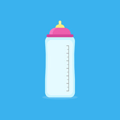 Feeding bottle icon. Vector illustration.
