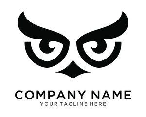 Vector of an owl face design on white background. Bird logo. Wild Animals.