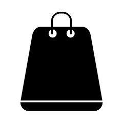 shopping bag icon, silhouette style