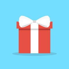 Gift box icon. Vector illustration.