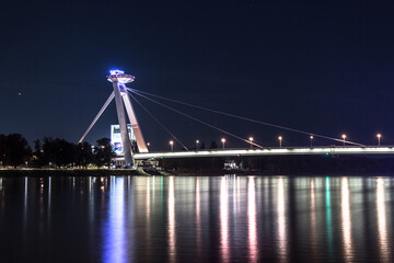Fototapeta na wymiar Central Europe, Bratislava city bridges