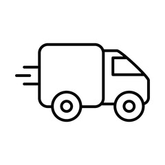 cargo truck icon, line style