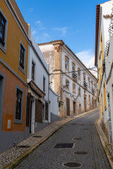 Fototapeta na wymiar narrow street in the center of old town Silves in Portugal