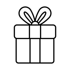 gift box icon, line style