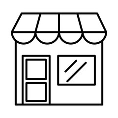 store building icon, line style