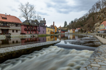 town of Cesky Krumlov, Vltava river, southern Bohemia, Czechia