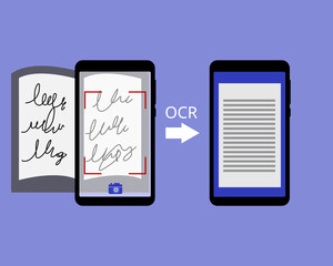 Optical Character Recognition (OCR) application  to convert handwritten to text vector