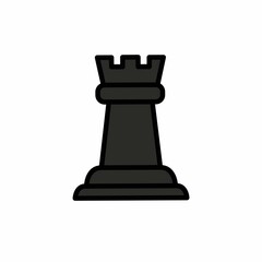 chess figure line icon, vector line color illustration