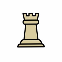 chess figure line icon, vector line color illustration
