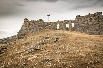 ruins of the castle of San Leonardo de Yague town, province of Soria, Castile and Leon, Spain